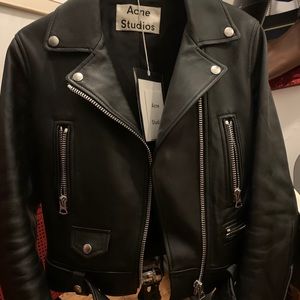 nwt acne studios leather biker jacket